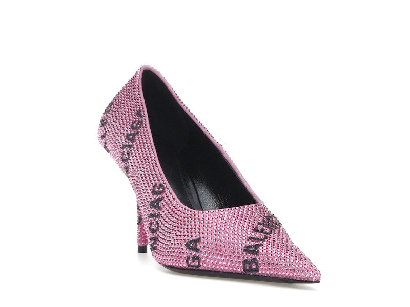 Balenciaga Square Knife Embellished Pumps Pink Black (Women's)