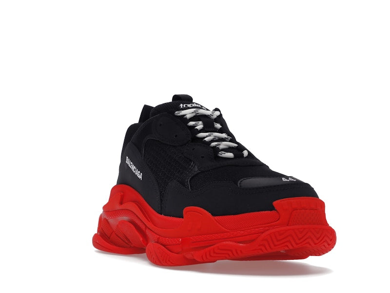 Balenciaga Triple S Black Red Sole