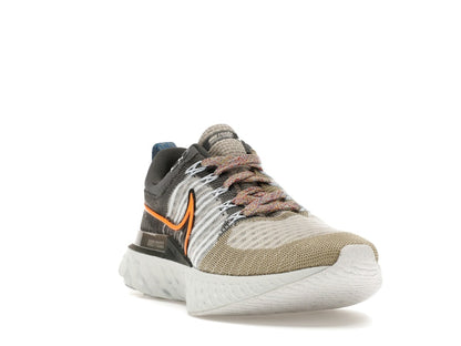 Nike React Infinity Run Flyknit 2 Light Bone Grey Orange