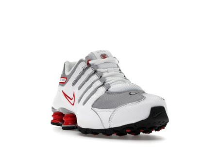 Nike Shox NZ White Red Metallic Silver