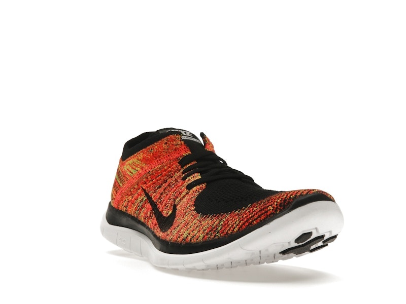 Nike Free Flyknit 4.0 Black Volt Bright Crimson