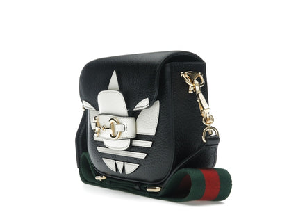 Gucci x adidas Horsebit 1955 Shoulder Bag Black/White