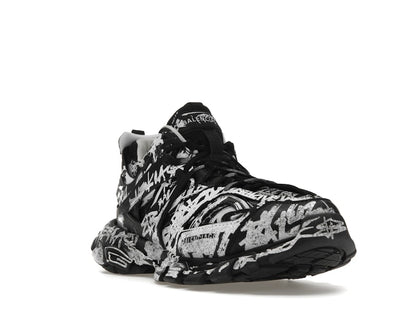 Balenciaga Track Graffiti Black White
