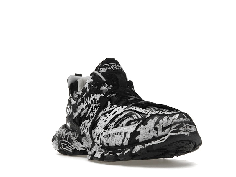 Balenciaga Track Graffiti Black White