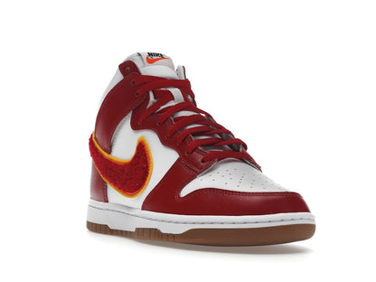 Nike Dunk High Chenille Swoosh White Gym Red