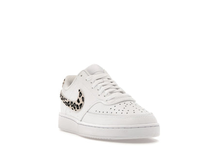 Nike Court Vision Low Leopard Swoosh White (Women's)