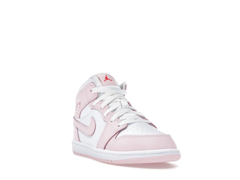 Jordan 1 Mid Pink Foam Fire Red White (PS)