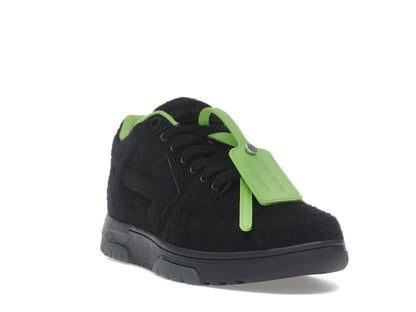 OFF-WHITE Out Of Office "OOO" Low Tops Black Green Wool