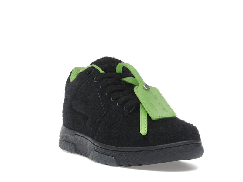 OFF-WHITE Out Of Office "OOO" Low Tops Black Green Wool