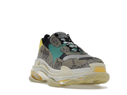 Gucci x Balenciaga The Hacker Project Triple S Beige Green Yellow