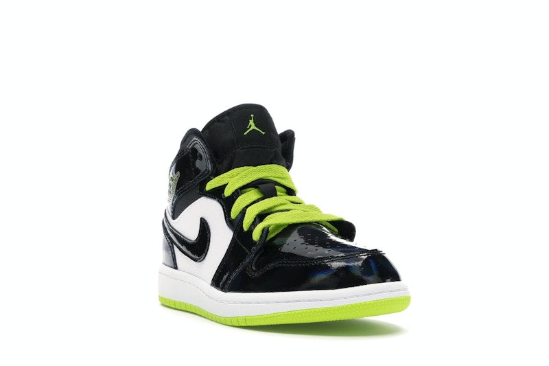 Jordan 1 Mid Black Cyber Mystic Green (PS)