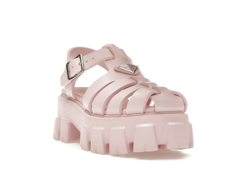 Prada Monolith Foam Rubber 55mm Sandals Alabaster Pink