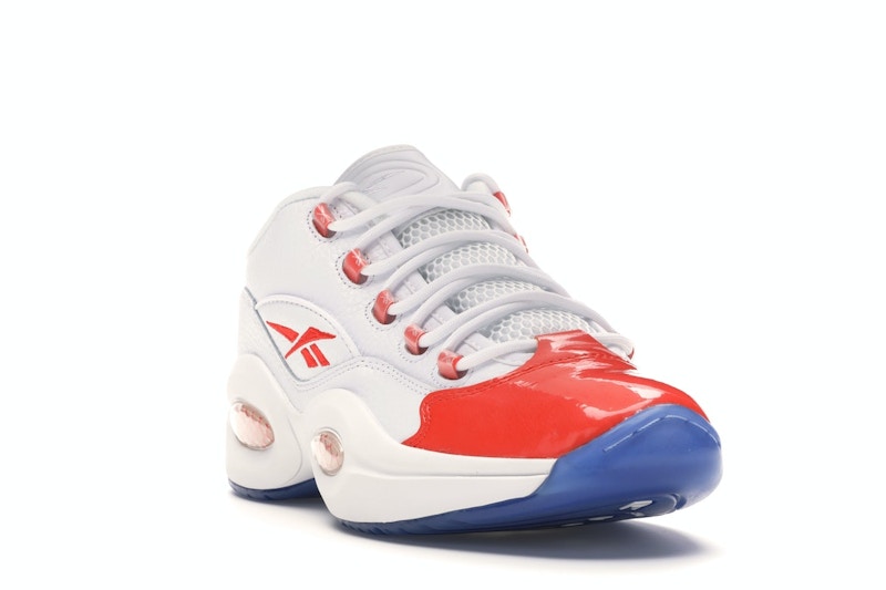Reebok Question Low Patent Toe Orange