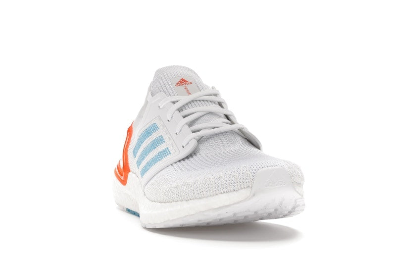 adidas Ultra Boost 20 White Sharp Blue True Orange