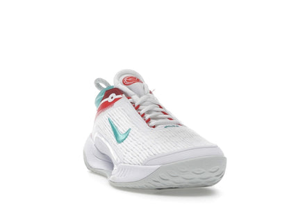 Nike Court Zoom NXT HC White Light Silver Habanero Red Washed Teal (Women's)