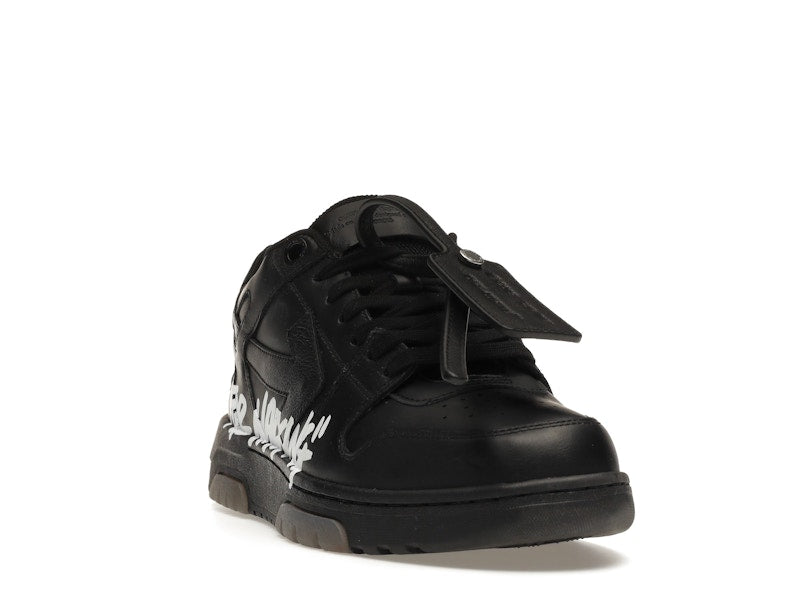 OFF-WHITE OOO Low Tops "For Walking" Black White
