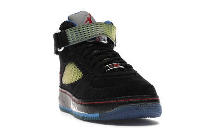 Jordan AJF 5 Black Blue Ribbon Varsity Red