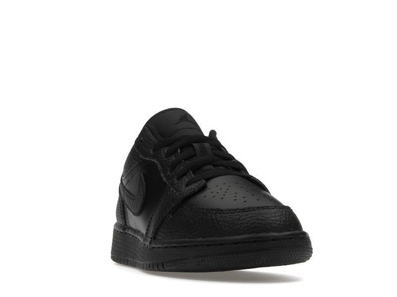 Jordan 1 Low Tumbled Leather Black (GS)