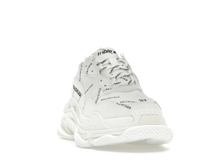 Balenciaga Triple S Allover Logo White (Women's)
