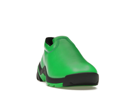 Bottega Veneta Lagoon Low Top Leather Sneaker Black Green
