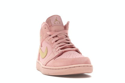 Jordan 1 Mid Coral Gold
