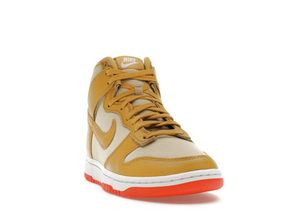 Nike Dunk High Wheat Gold Safety Orange