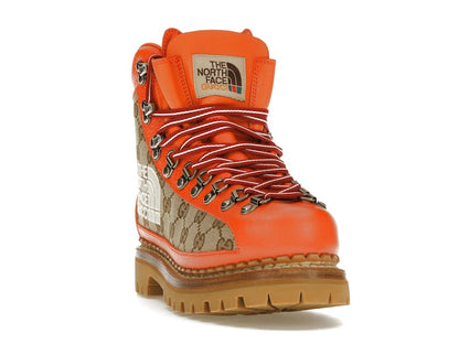 Gucci x The North Face Canvas Leather Boot Beige Orange (Women's)