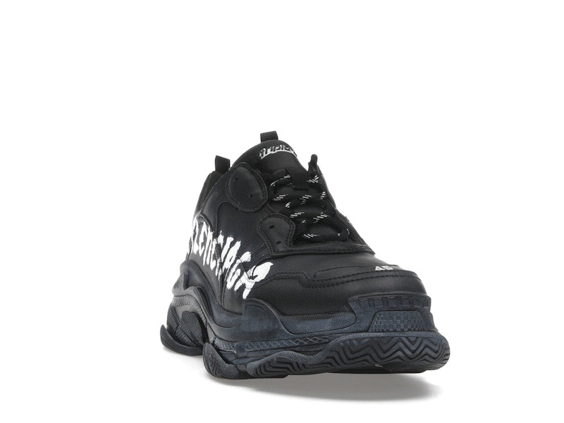 Balenciaga Triple S Black White Graffiti