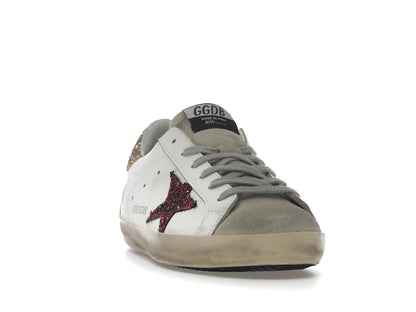 Golden Goose Super-Star White Red Glitter (Women's)