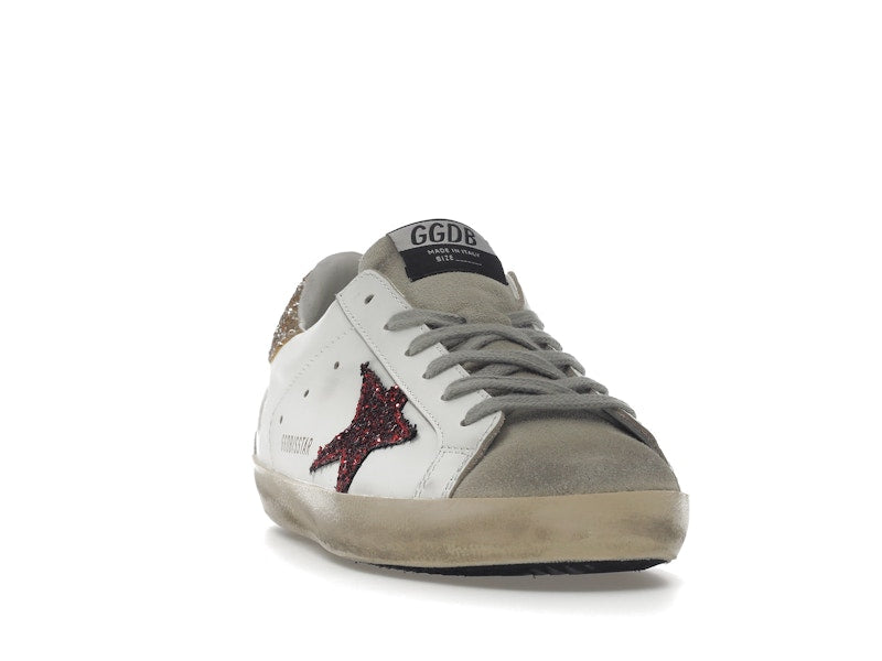 Golden Goose Super-Star White Red Glitter (Women's)