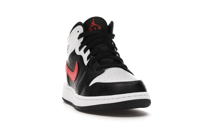 Jordan 1 Mid White Black Chile Red (GS)