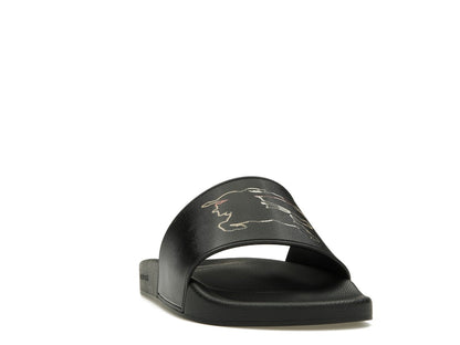 Burberry Check EKD Motif Slide Black