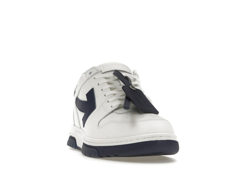 OFF-WHITE Out Of Office OOO Low Tops White Navy Blue