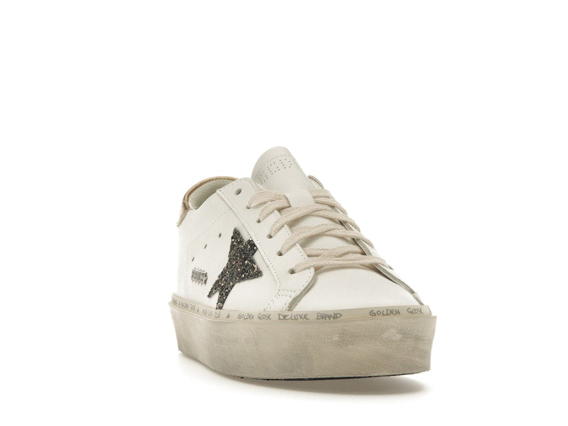 Golden Goose Hi Star White Glitter Gold (Women's)