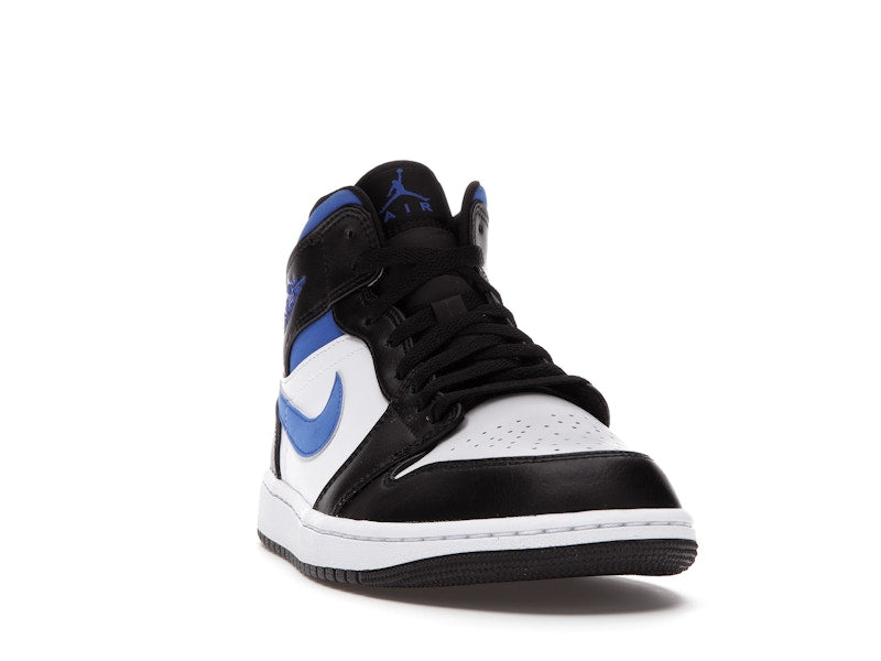 Jordan 1 Mid White Black Racer Blue