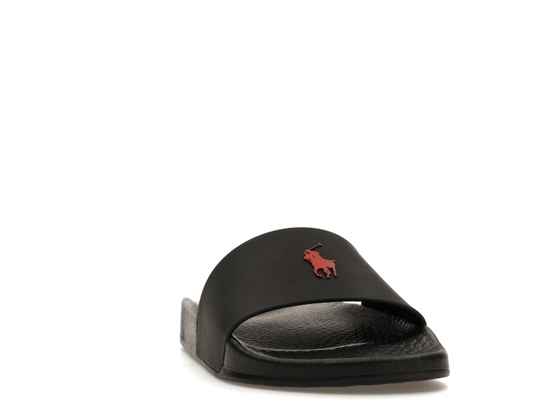 Polo Ralph Lauren Signature Pony Slide Black Red