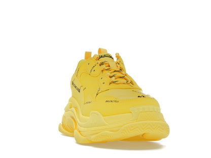 Balenciaga Triple S Allover Logo Yellow