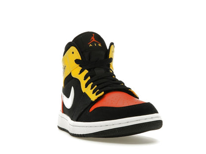 Jordan 1 Mid Black Amarillo Orange