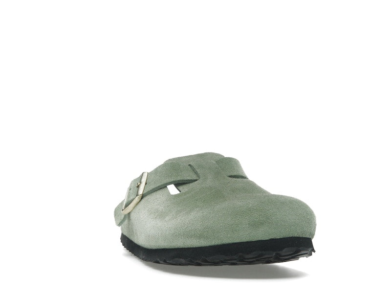 Birkenstock Boston Soft Footbed Suede Green Tea (Narrow Fit)