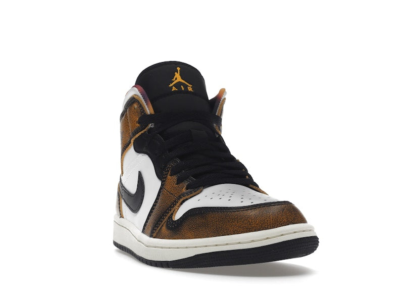 Jordan 1 Mid SE Orange Wear Away