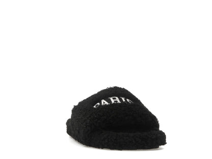 Balenciaga Paris Furry Slide Black (Women's)