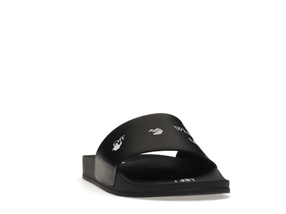 OFF-WHITE Drowning Man Logo Slides Black White FW21