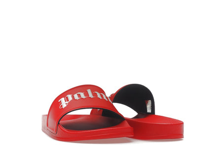 Palm Angels Pool Slides Red White