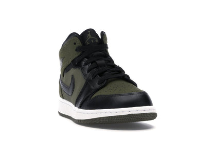 Jordan 1 Mid Olive Canvas Black (GS)