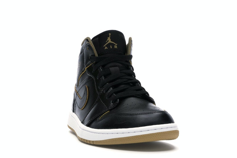 Jordan 1 Retro Mid Black Metallic Gold