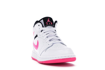 Jordan 1 Mid White Black Hyper Pink (GS)