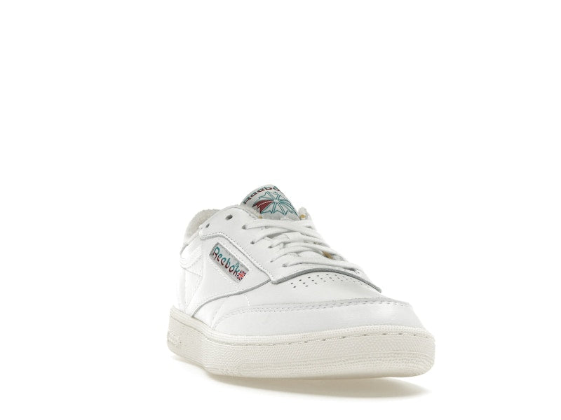 Reebok Club C 85 White Teal Burgundy Logo