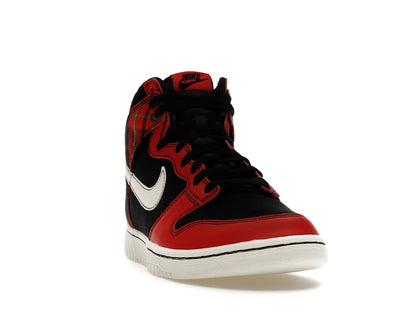 Nike Dunk High SE Tartan Plaid Black University Red