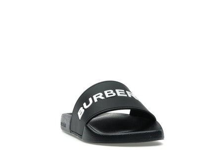 Burberry Logo Slides Black Optic White