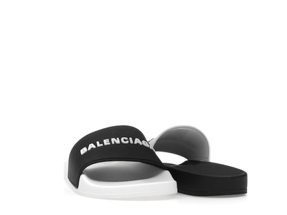 Balenciaga Pool Slides White Black (Women's)